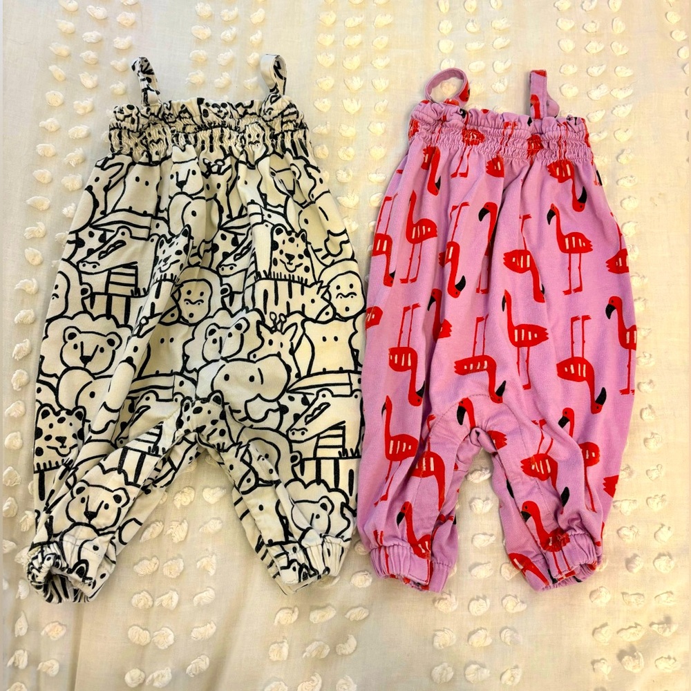Hannah Andersson Rompers, size 0-3 months